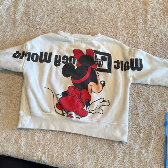 Walt Disney World Parks SPIRIT Jersey Sweatshirt Minnie Mouse Girls sz 4T white - Picture 4 of 9